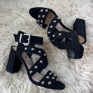 Circus by Sam Edelman Ophelia Strappy Sandal Black Suede Size 6